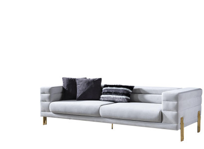 Four Seater Sofa 4 Seater Sofas Fabric White Living room Luxury Modern Seat